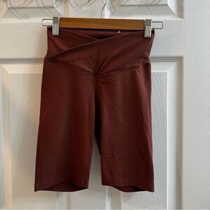 Old Navy red/ brown Bike Shorts Stretchy Athletic Fit extra high rise size XS